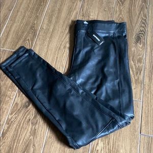 NWT Express high waisted faux leggings